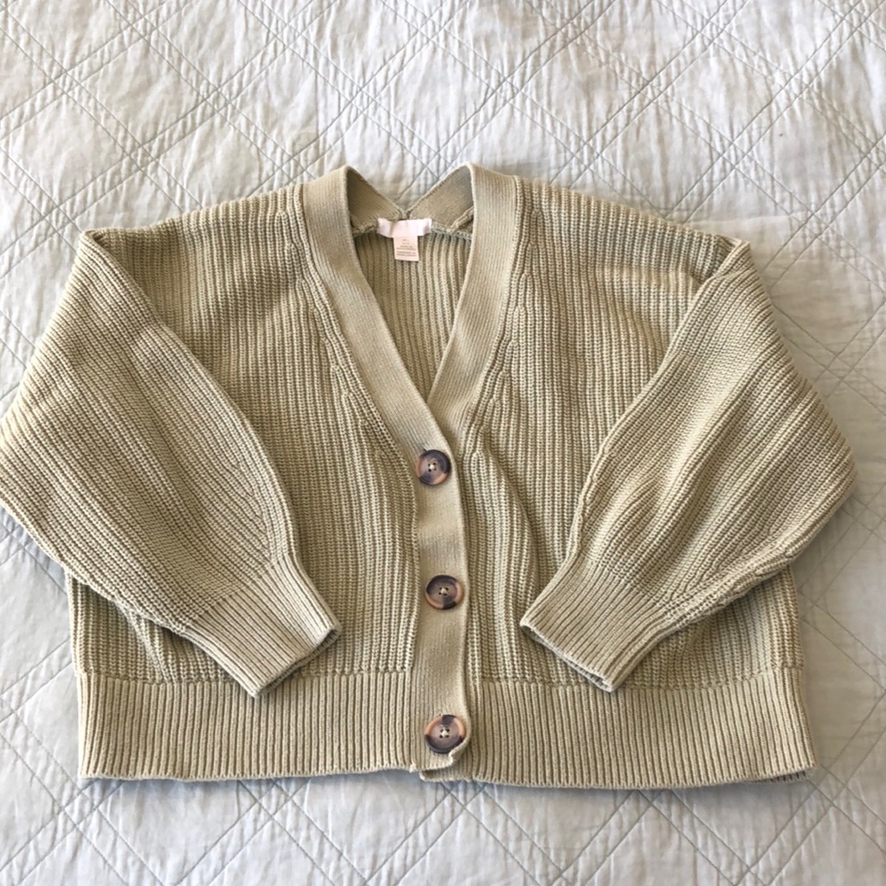 Sage sea foam green cardigan sweater